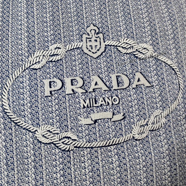 Prada專櫃新款刺繡托特包 1BA342 普拉達中號手提肩背包 csp1189